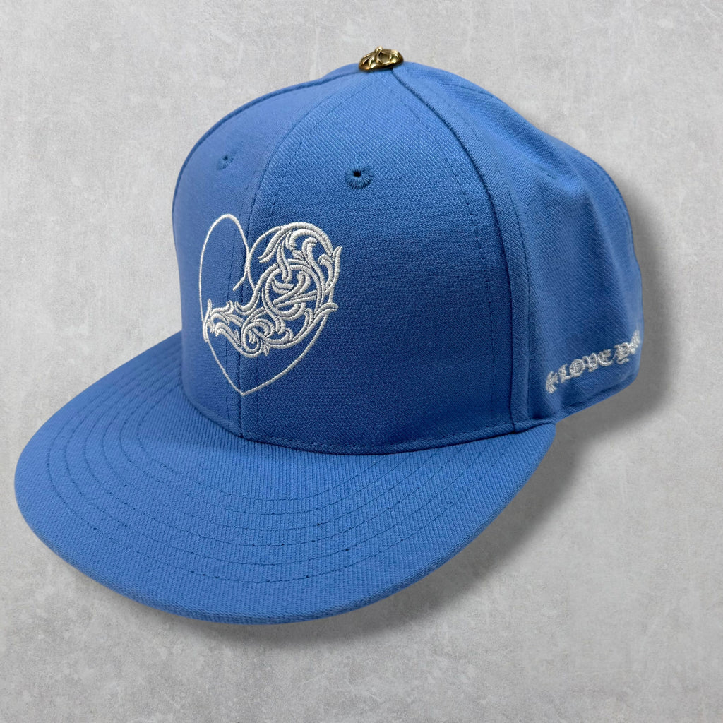 Chrome Hearts Vine Heart Fitted Hat Baby Blue 7 1/2