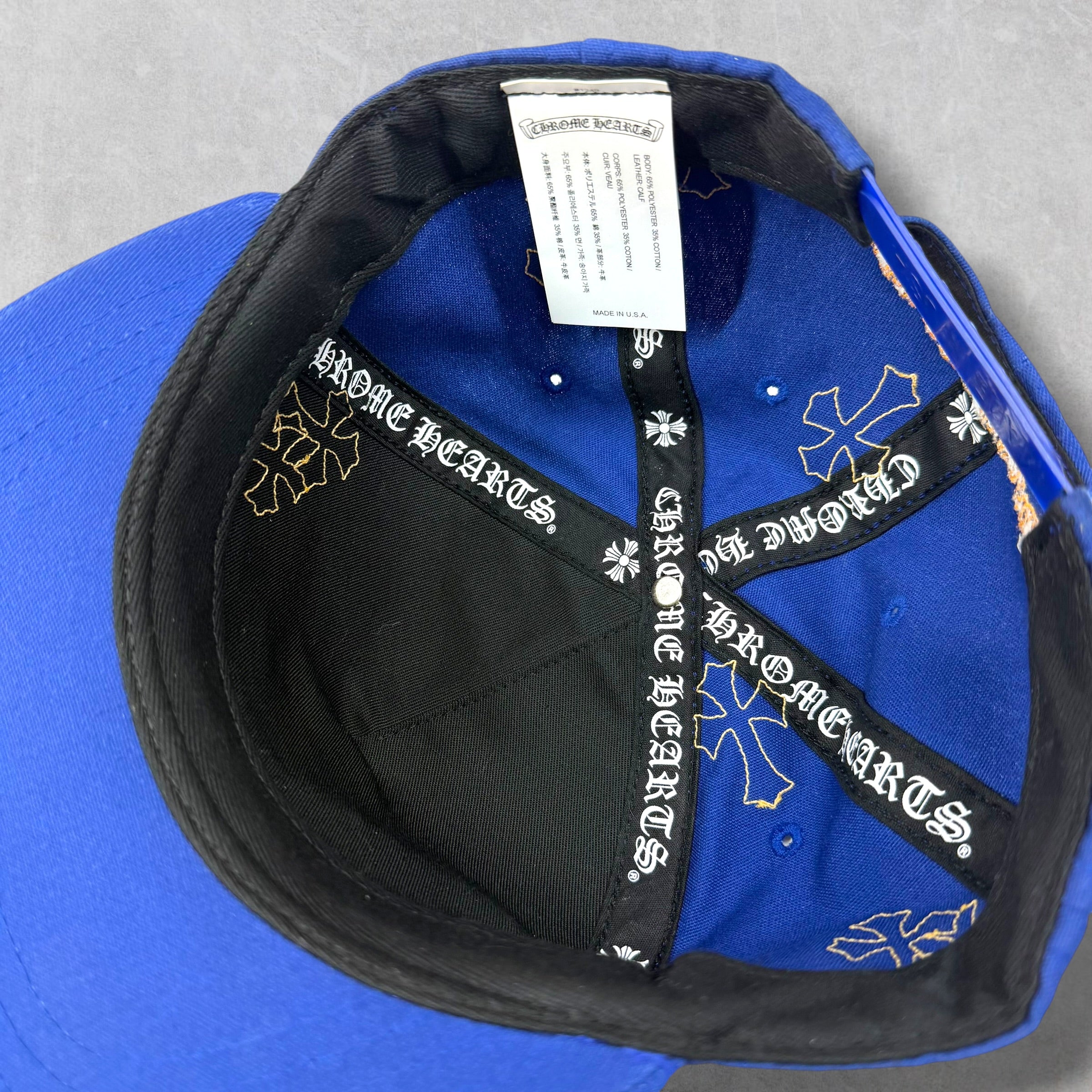 Chrome Hearts Cross Patch Orange/Blue Hat
