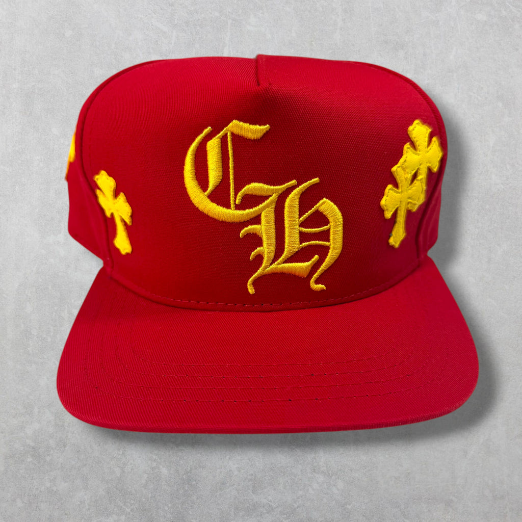 Chrome Hearts Red/Yellow Cross Patch Hat