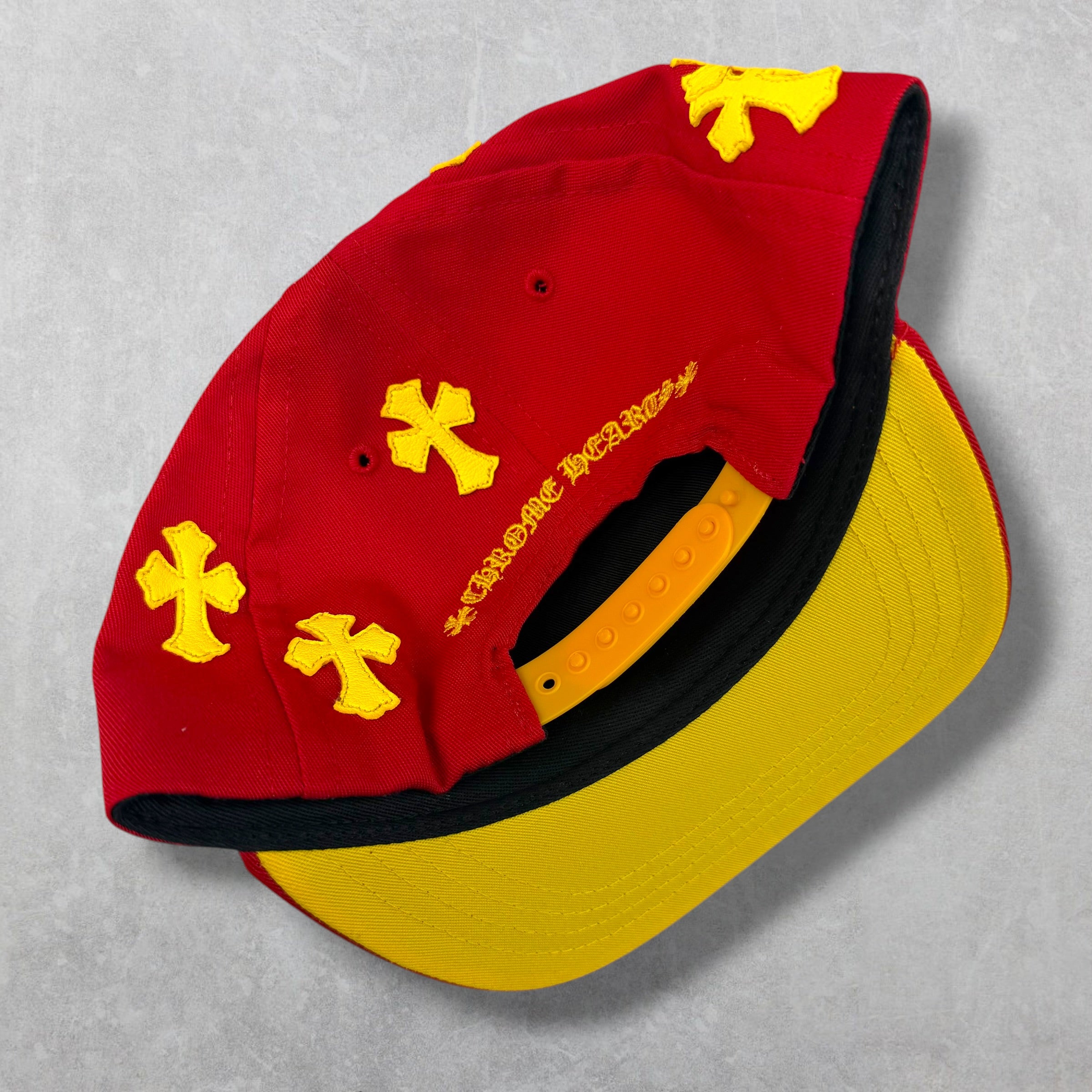 Chrome Hearts Red/Yellow Cross Patch Hat