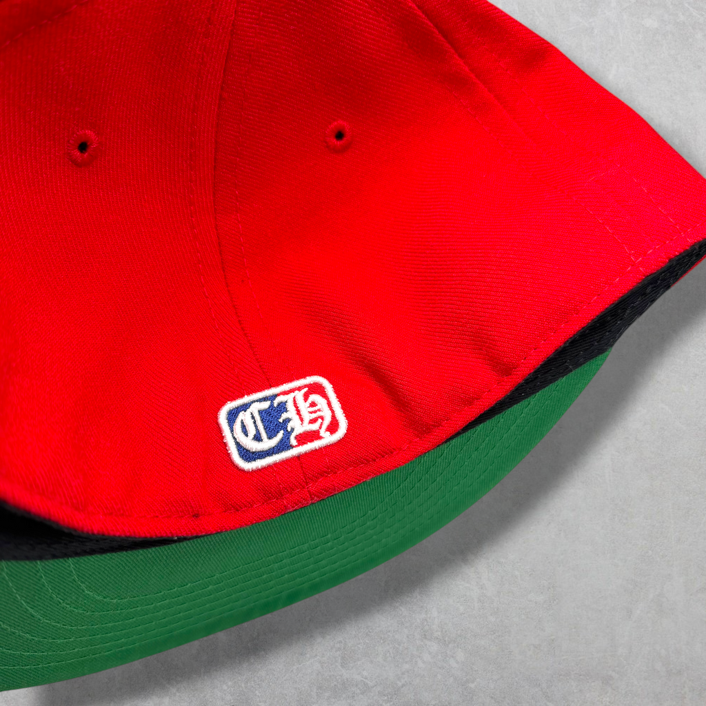 Chrome Hearts Vine Heart Fitted Hat Red 7 3/8