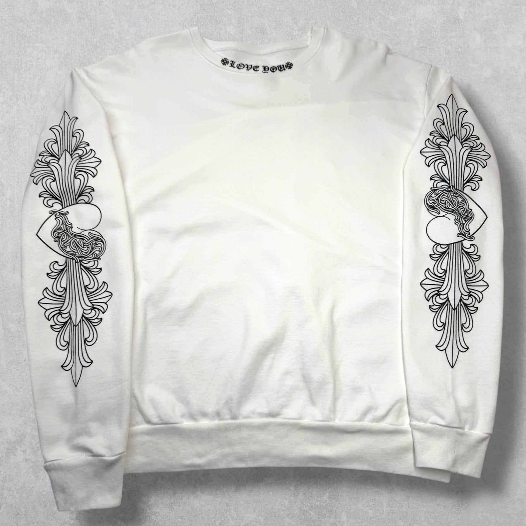 Chrome Hearts Love You Floral Crewneck M