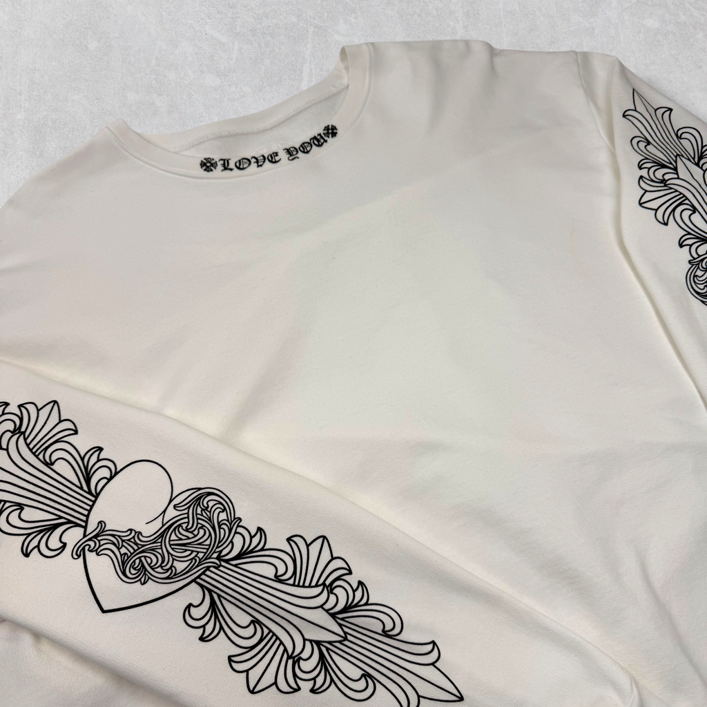Chrome Hearts Love You Floral Crewneck M