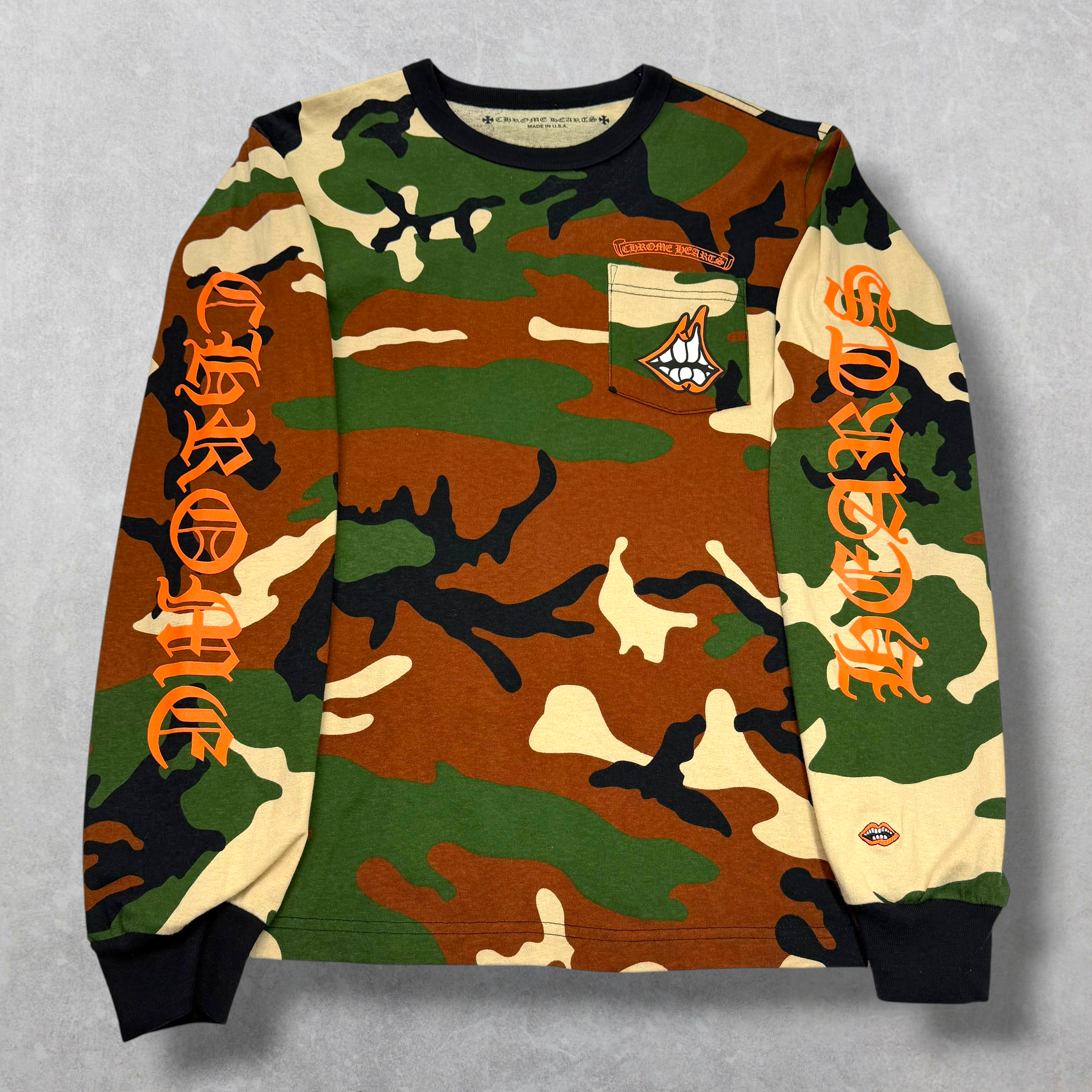 Chrome Hearts Matty Boy Caution Camo L/S L (M)