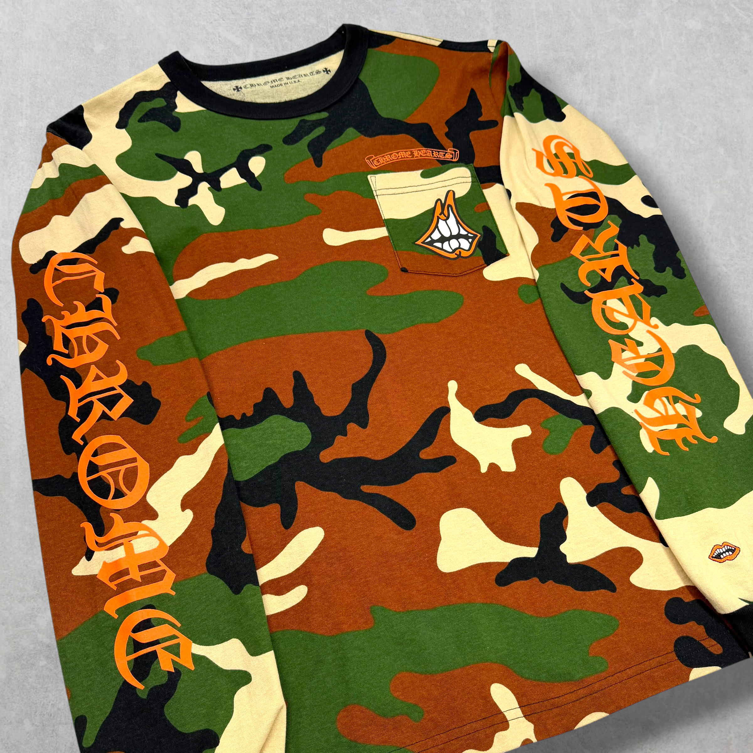 Chrome Hearts Matty Boy Caution Camo L/S L (M)