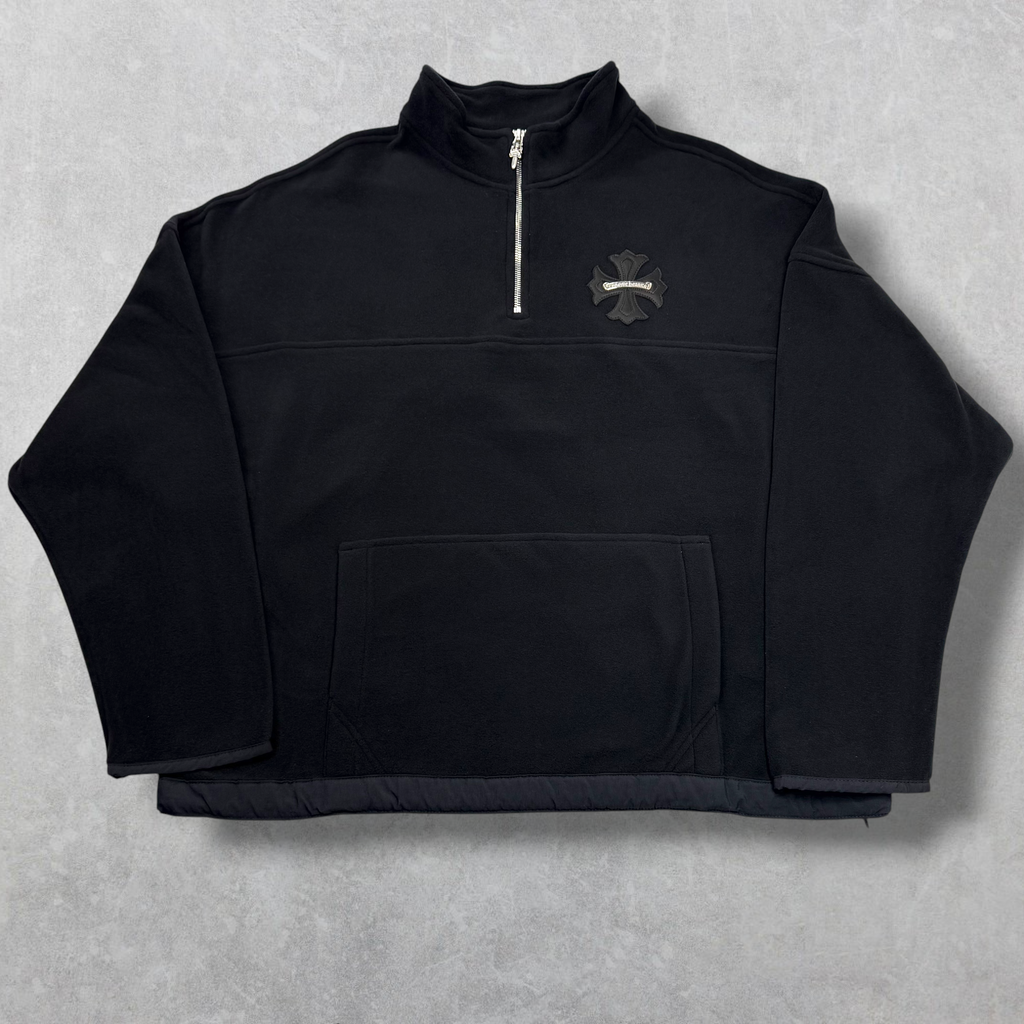 Chrome Hearts Plus Cross Patch Quarter-Zip Fleece L