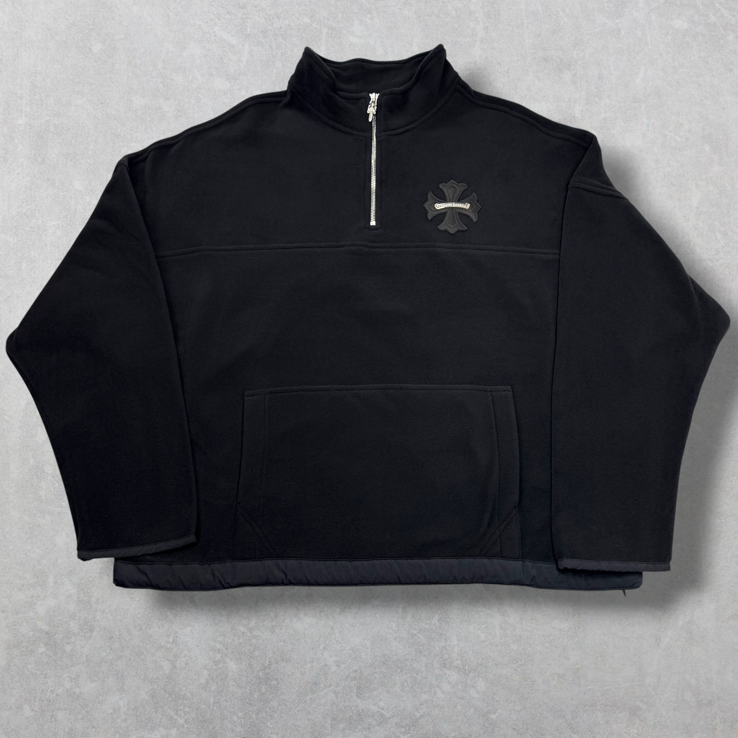 Chrome Hearts Plus Cross Patch Quarter-Zip Fleece L