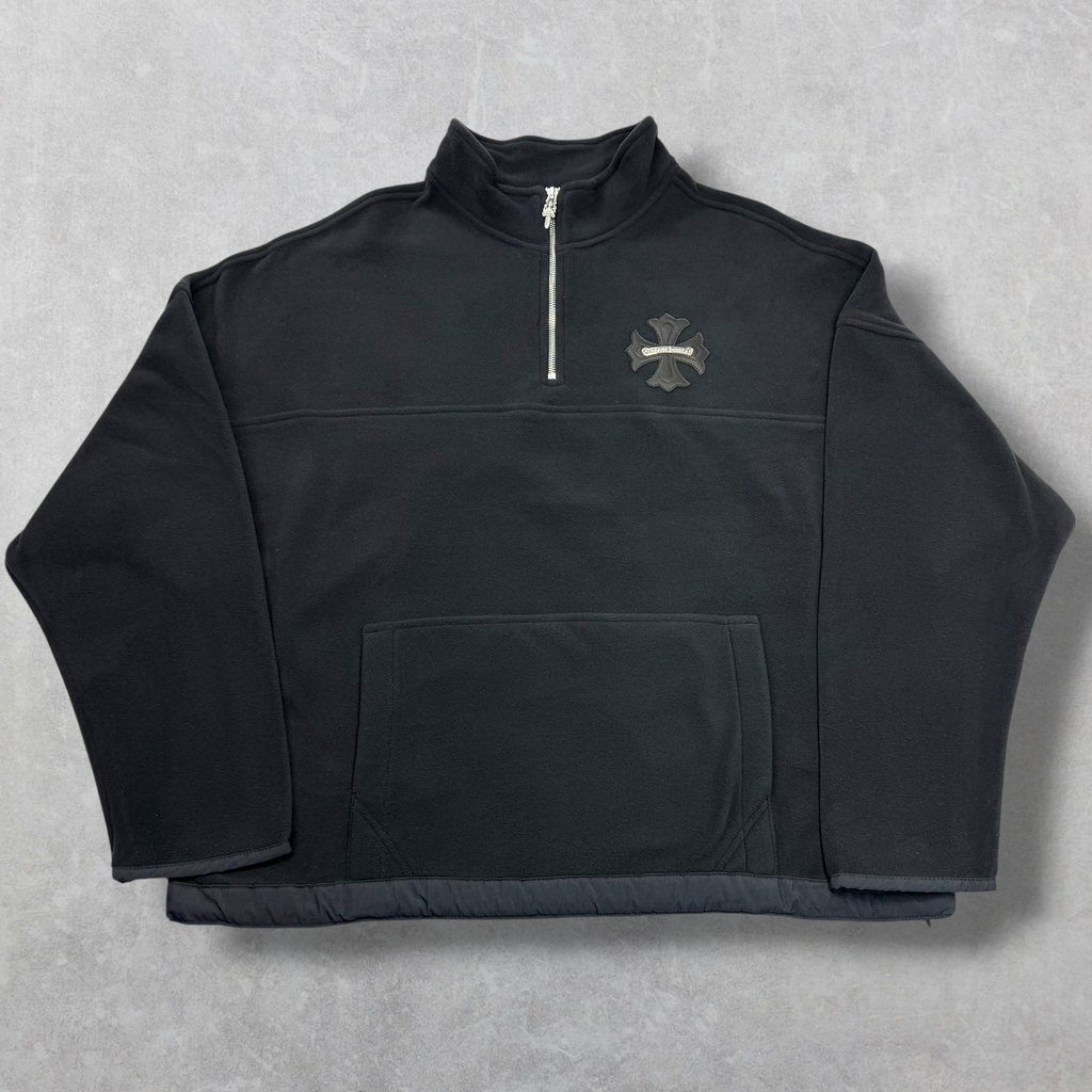 Chrome Hearts Plus Cross Patch Quarter-Zip Fleece L