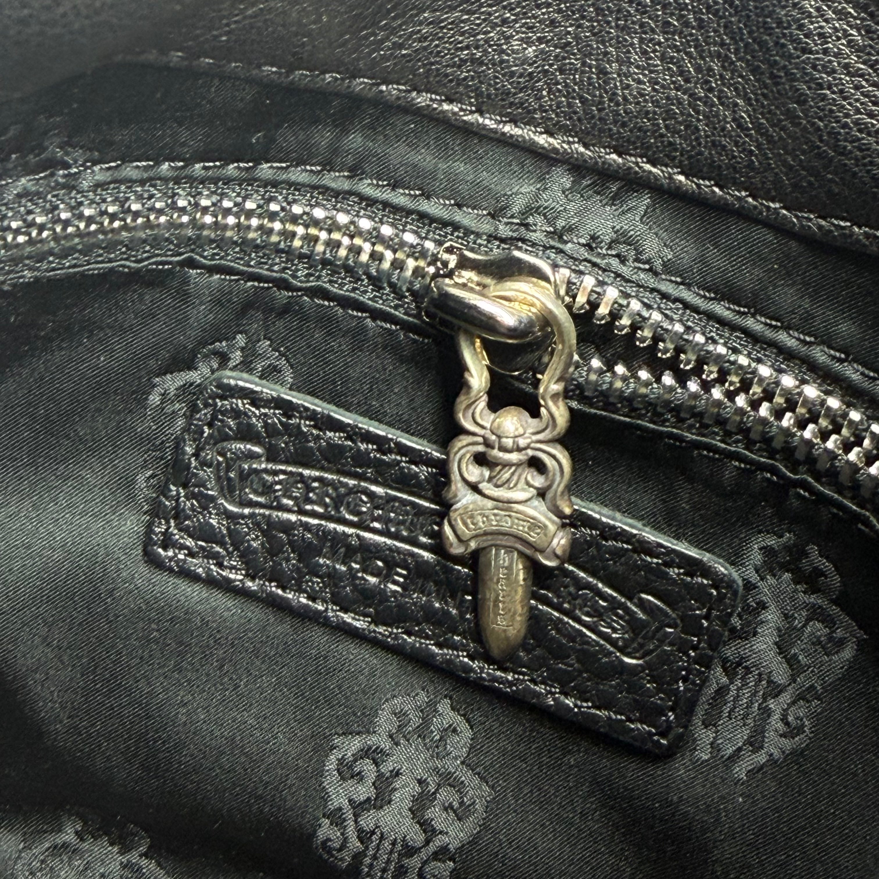 Chrome Hearts VIV Dagger Black Leather Handbag