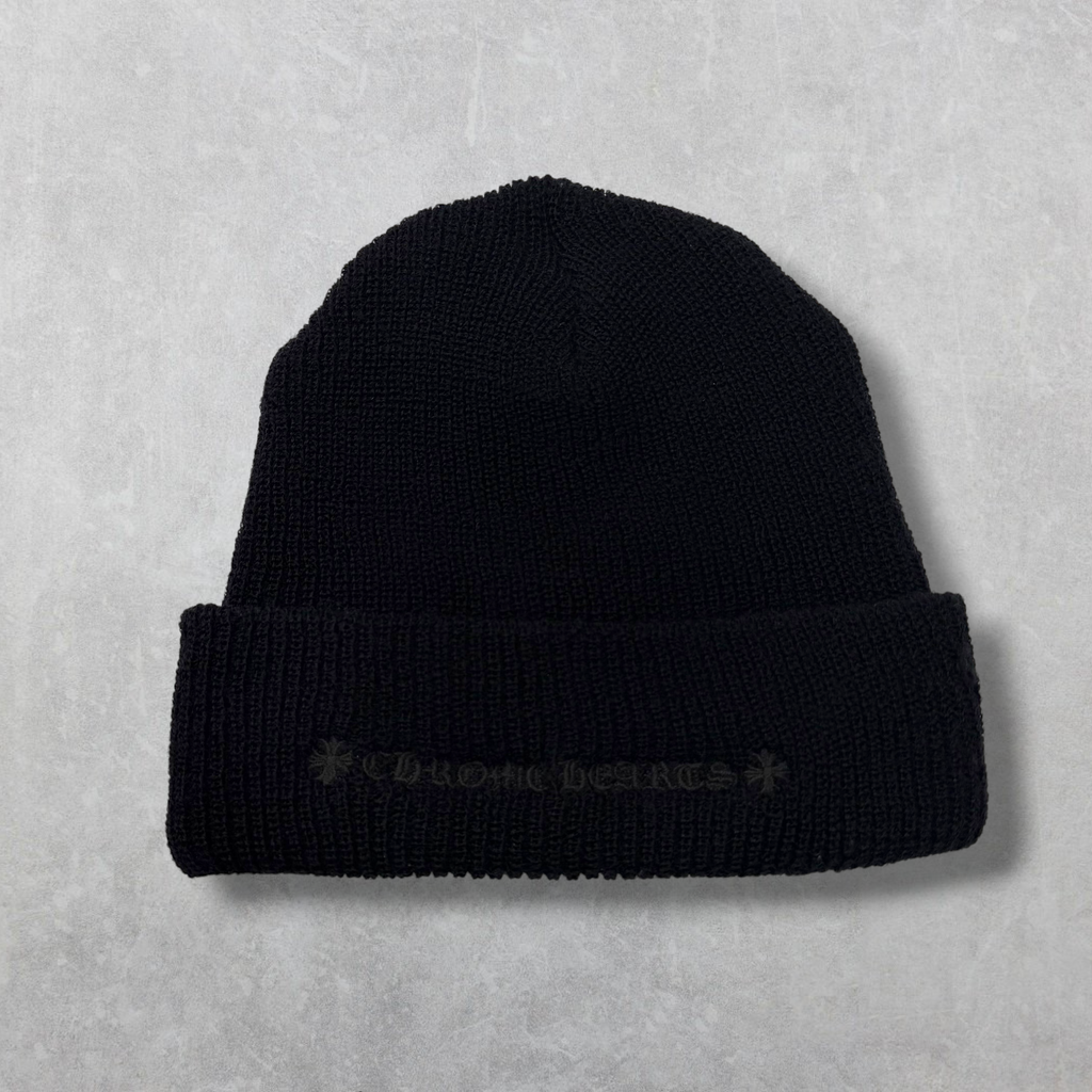 Chrome Hearts Plus Cross Beanie Tonal Black