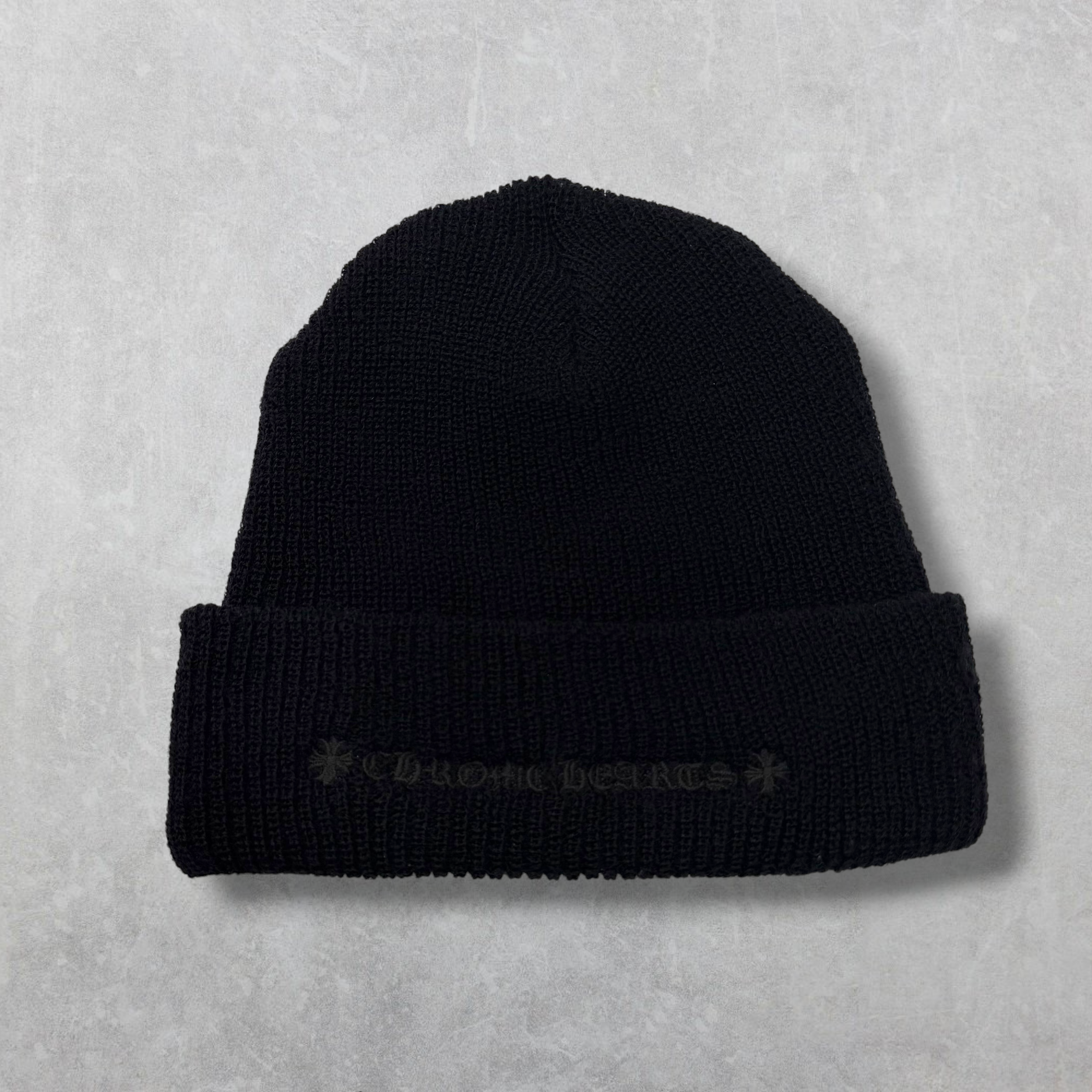 Chrome Hearts Plus Cross Beanie Tonal Black