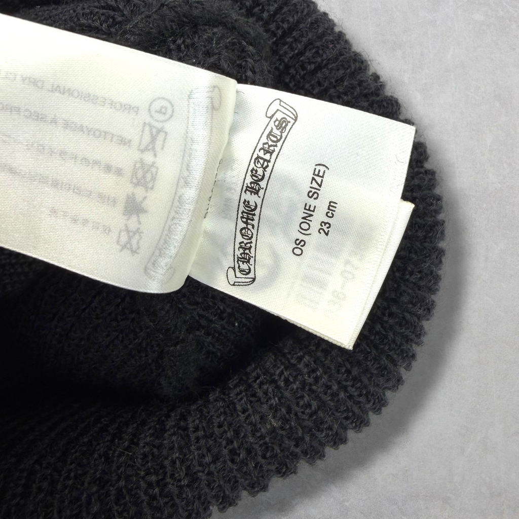 Chrome Hearts Plus Cross Beanie Tonal Black