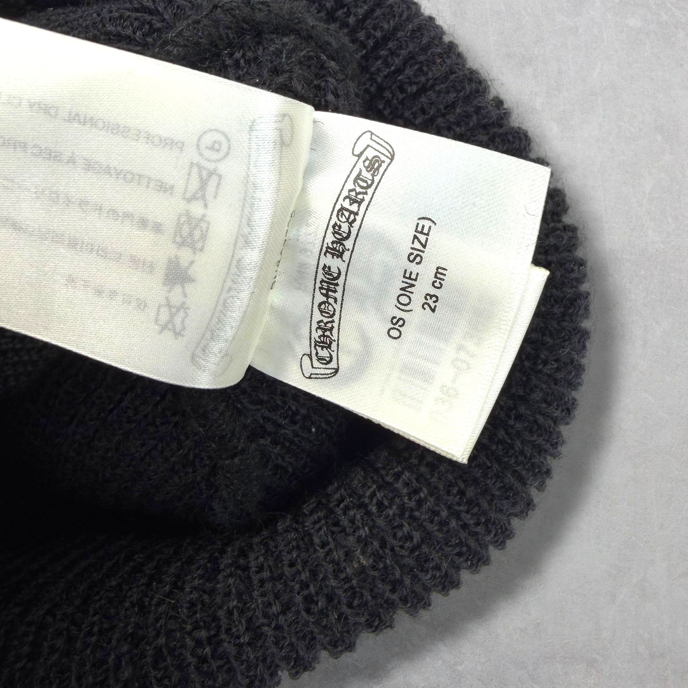 Chrome Hearts Plus Cross Beanie Tonal Black