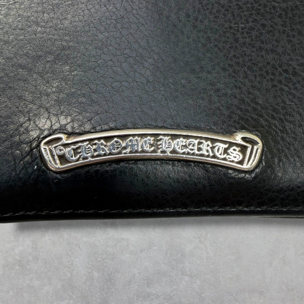Chrome Hearts Silver Scroll Logo Card Case