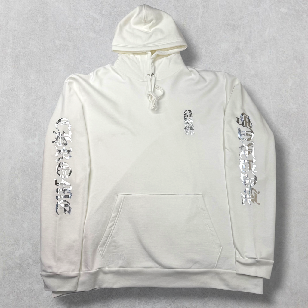 Chrome Hearts Silver Foil Hoodie White XXL