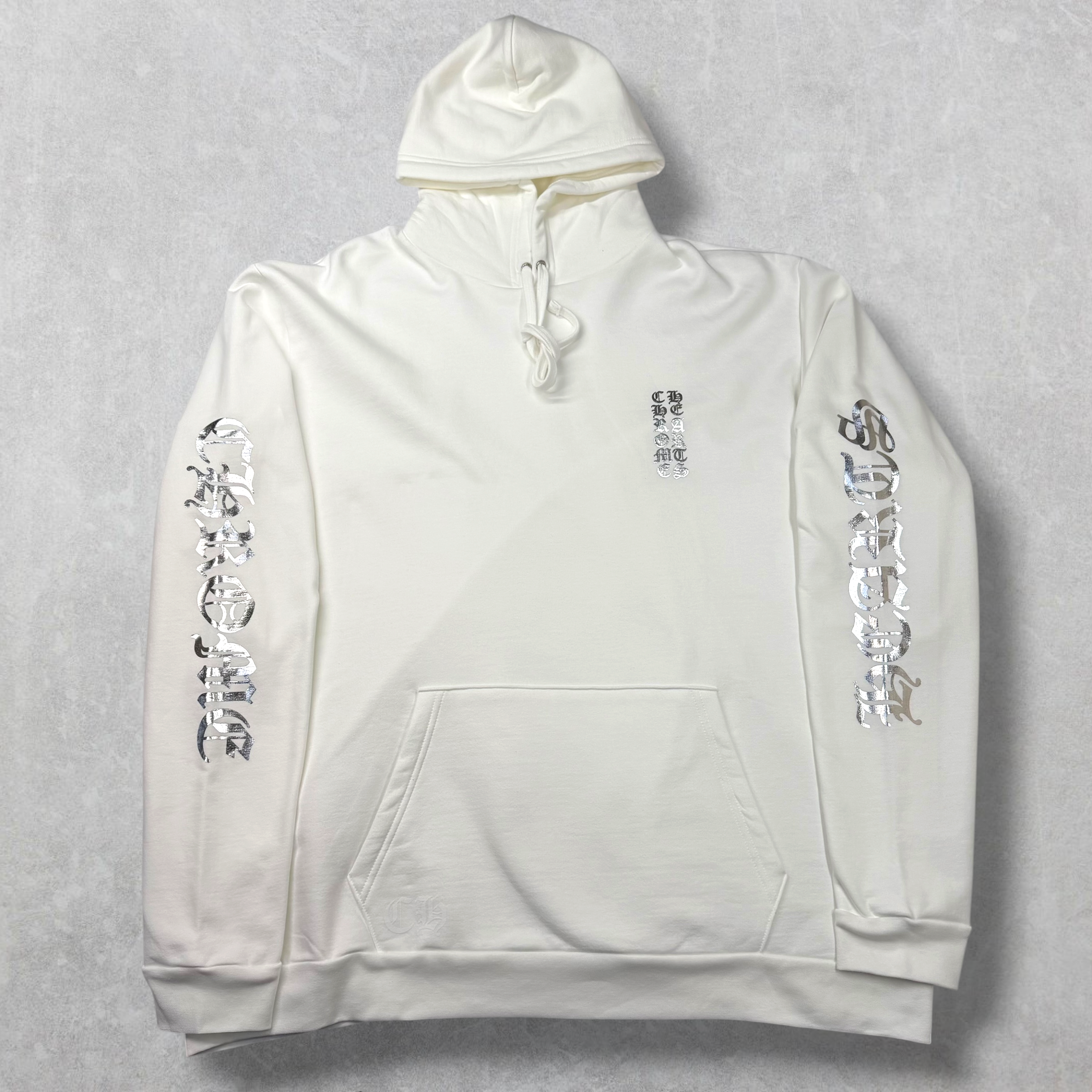 Chrome Hearts Silver Foil Hoodie White XXL