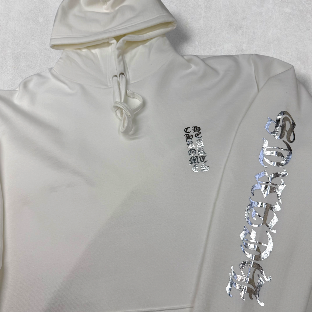 Chrome Hearts Silver Foil Hoodie White XXL