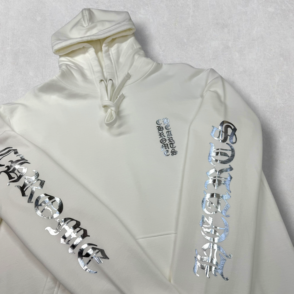 Chrome Hearts Silver Foil Hoodie White M