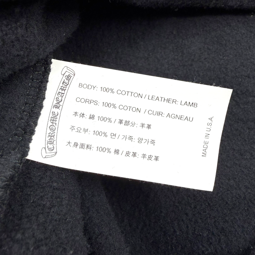 Chrome Hearts Signed Leather Patch Hoodie Black/Lime M