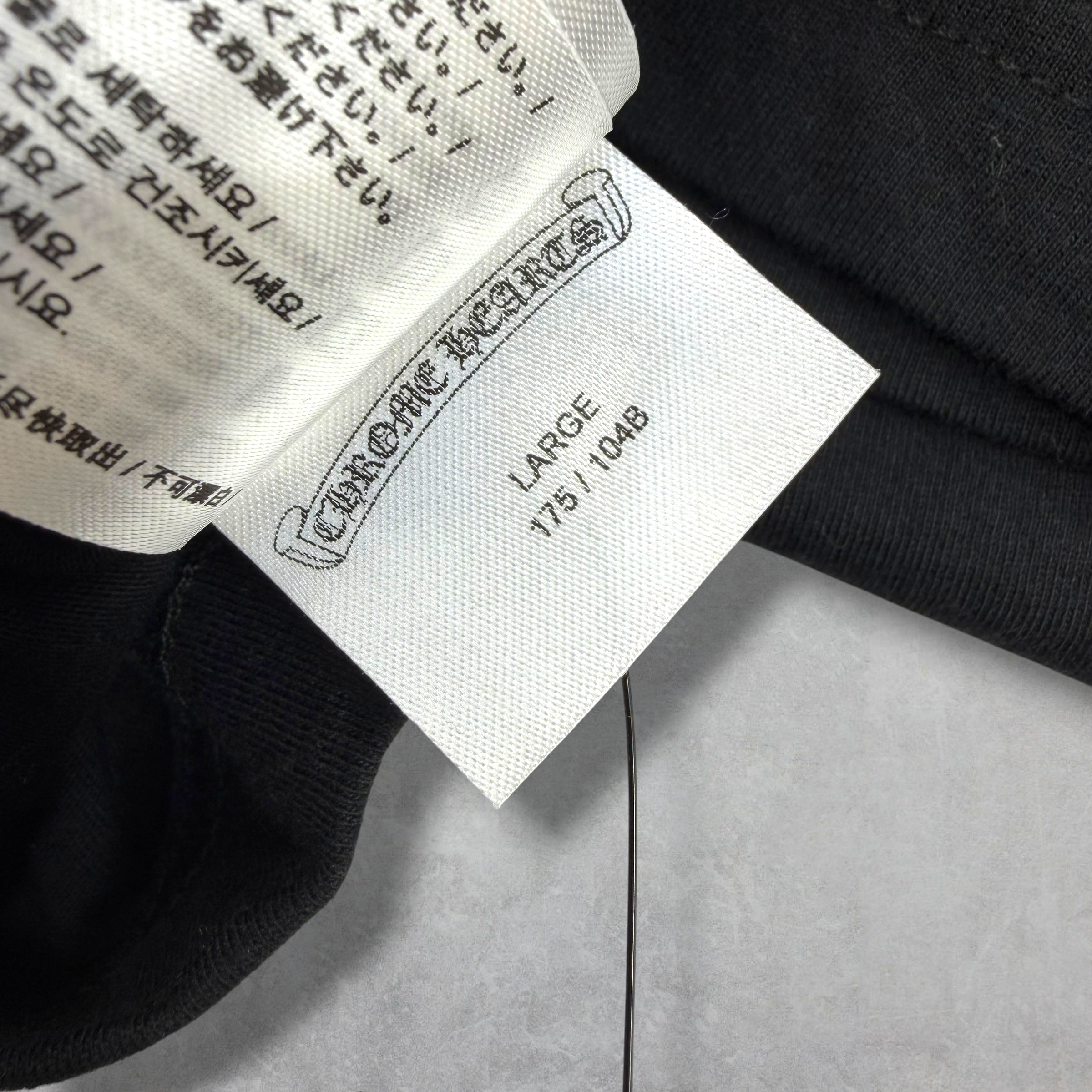 Chrome Hearts White Neck Logo L/S Tee Black L