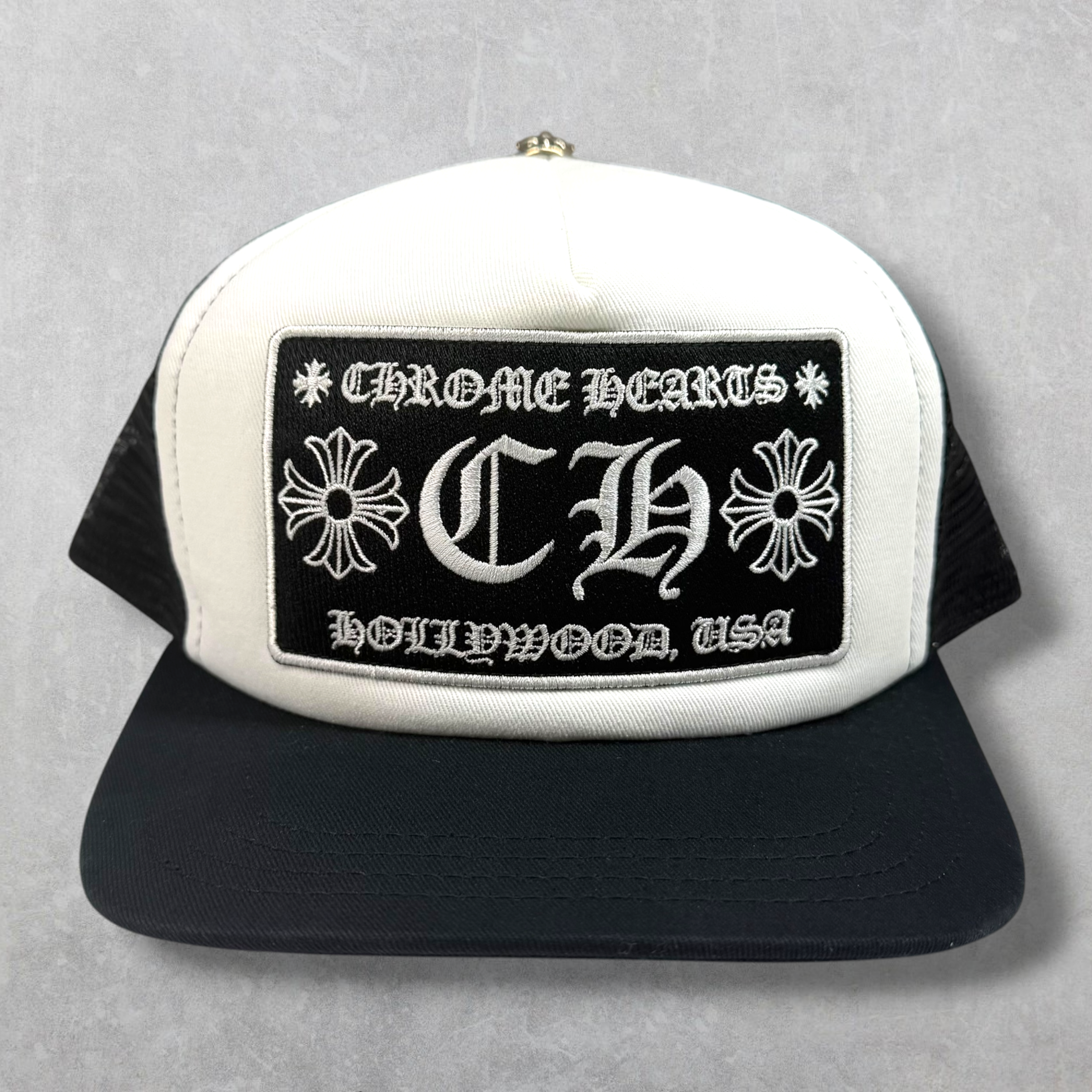 Chrome Hearts Ch Hollywood Trucker Hat White