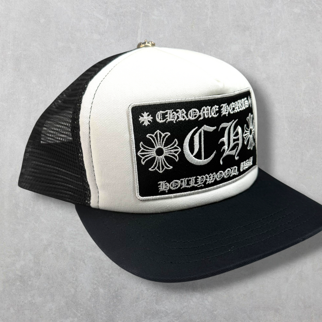 Chrome Hearts Ch Hollywood Trucker Hat White