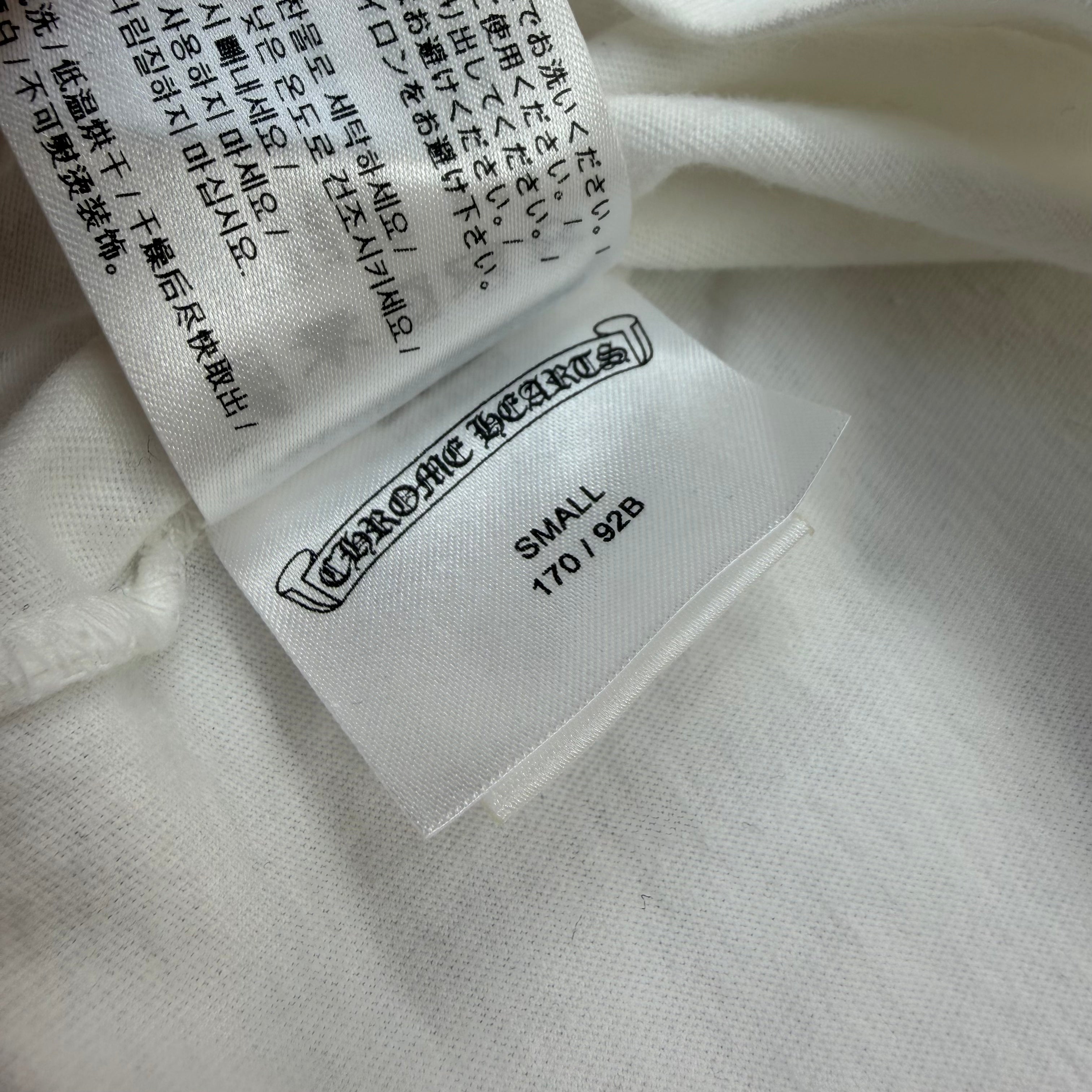 Chrome Hearts White Welcome to Vegas Tee Small