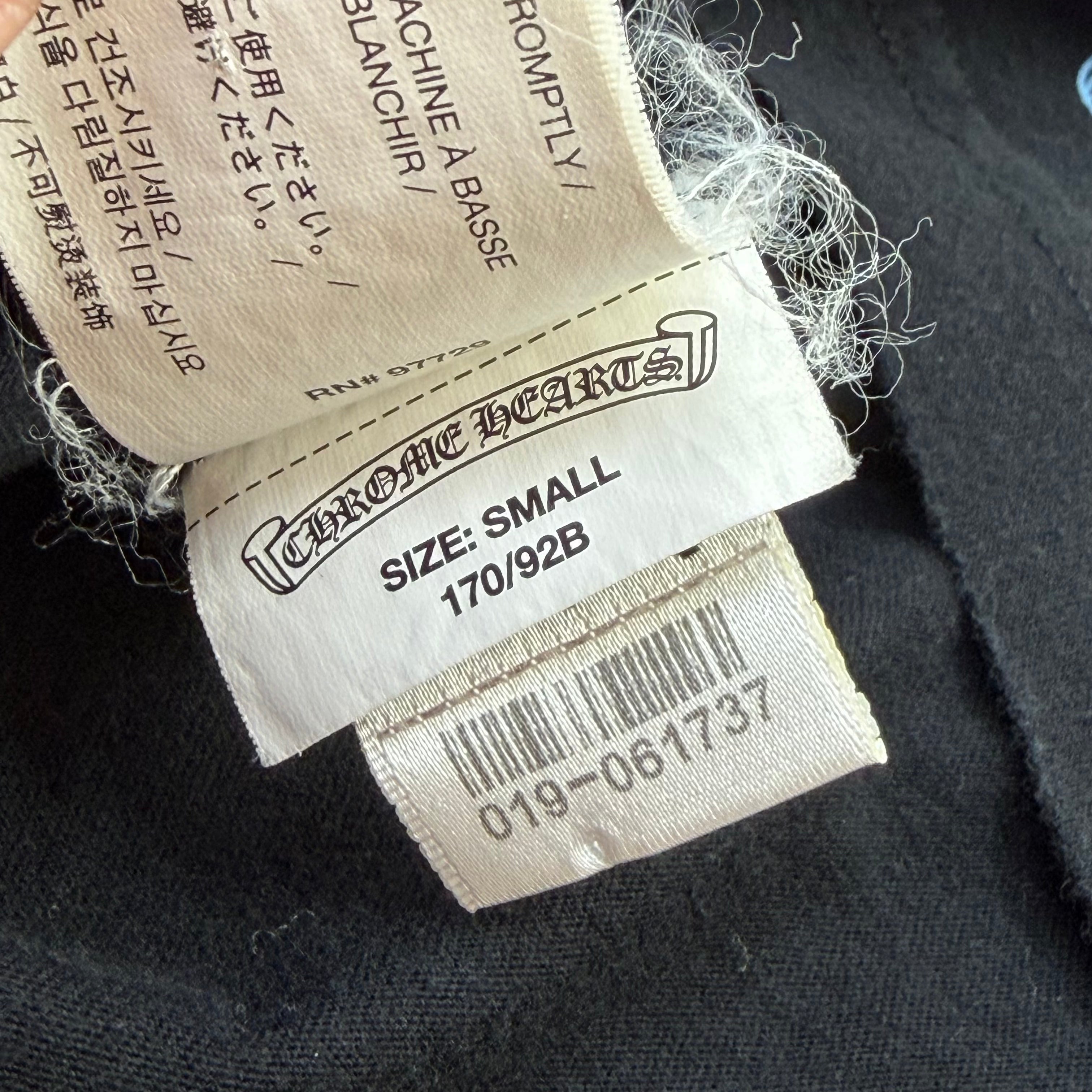 Chrome Hearts Blue Neck Logo Script Tee Small