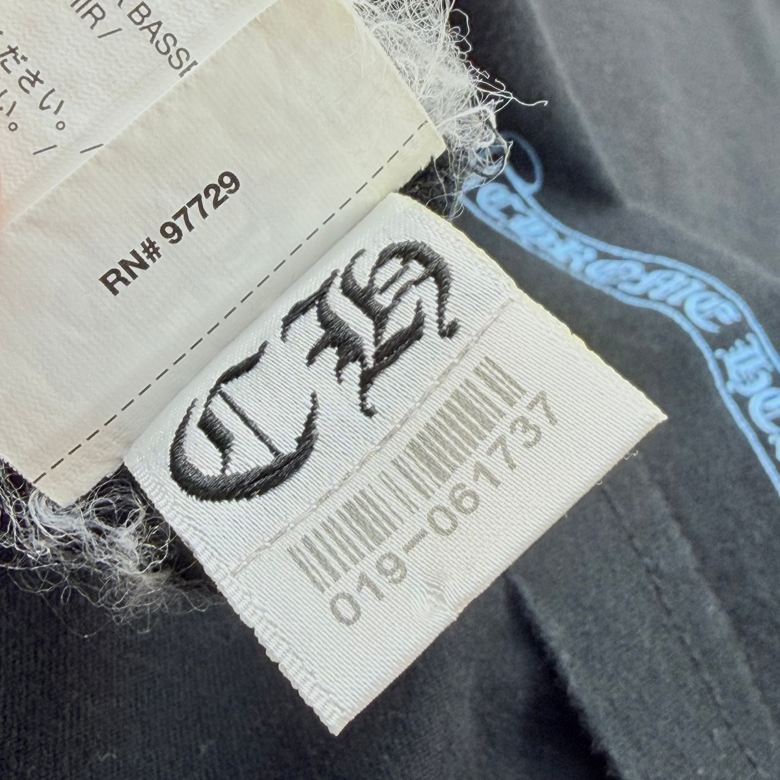 Chrome Hearts Blue Neck Logo Script Tee Small