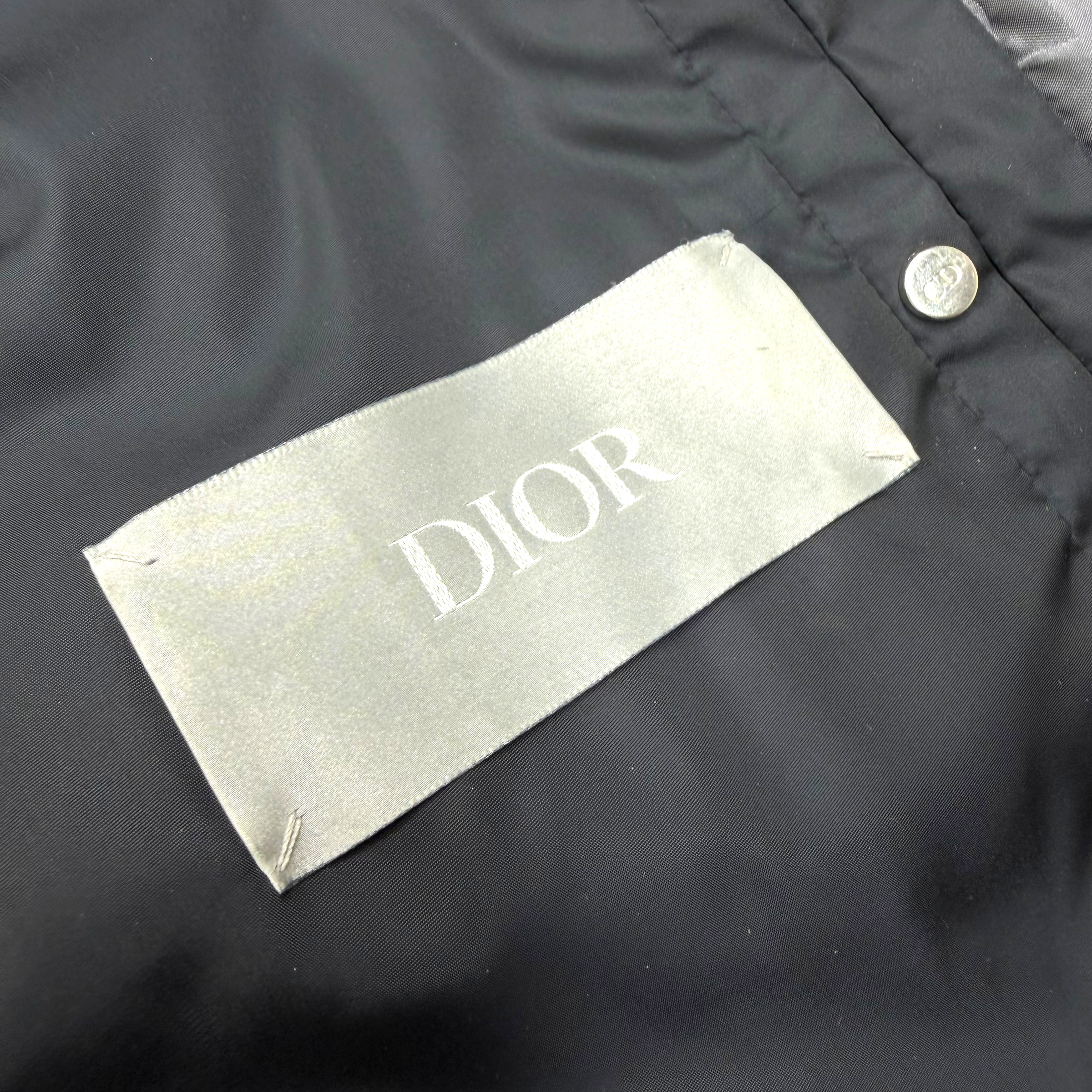 Dior Oblique Puffer Down Jacket Gray/Black 52 (L)