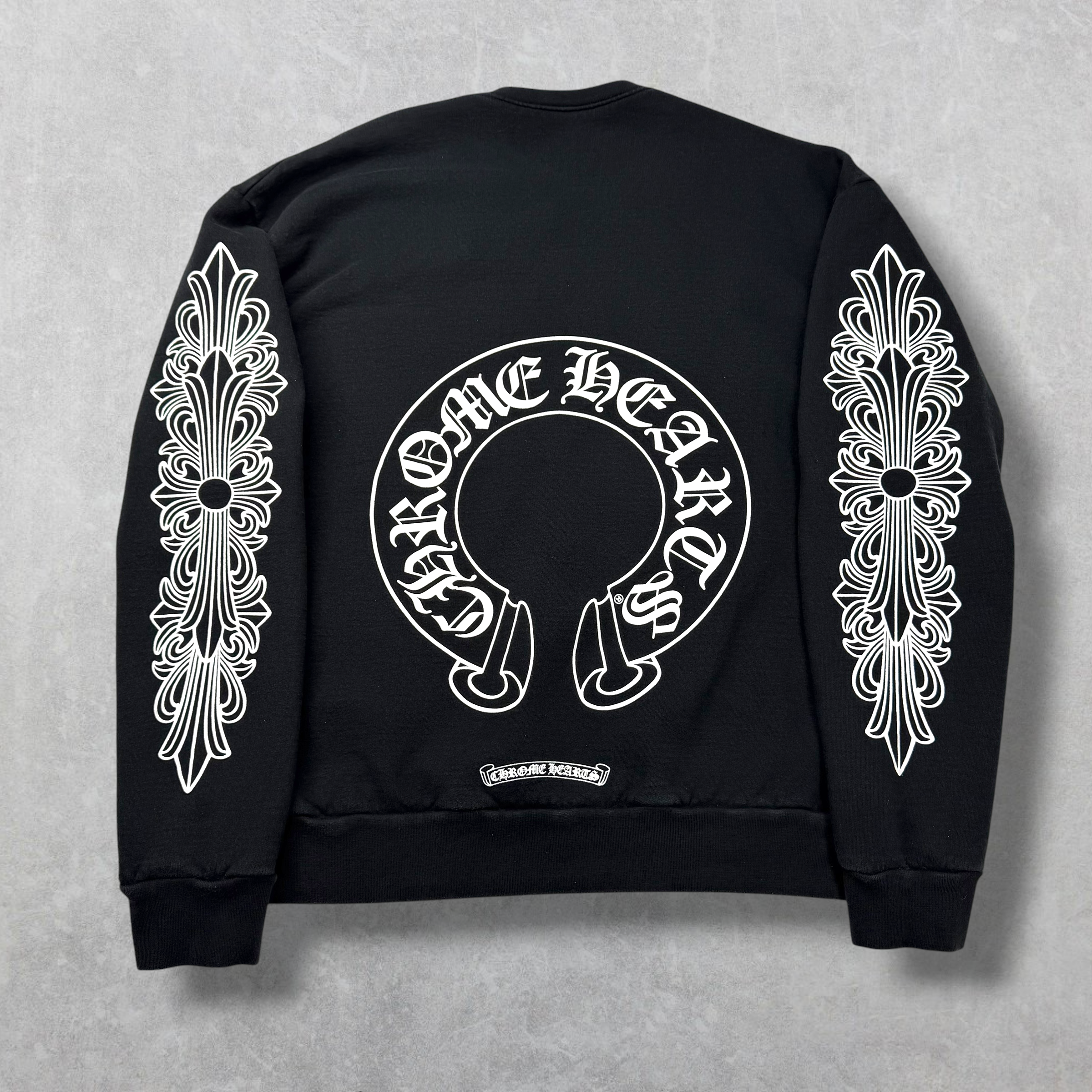 Chrome Hearts Horseshoe Floral Crewneck Black M