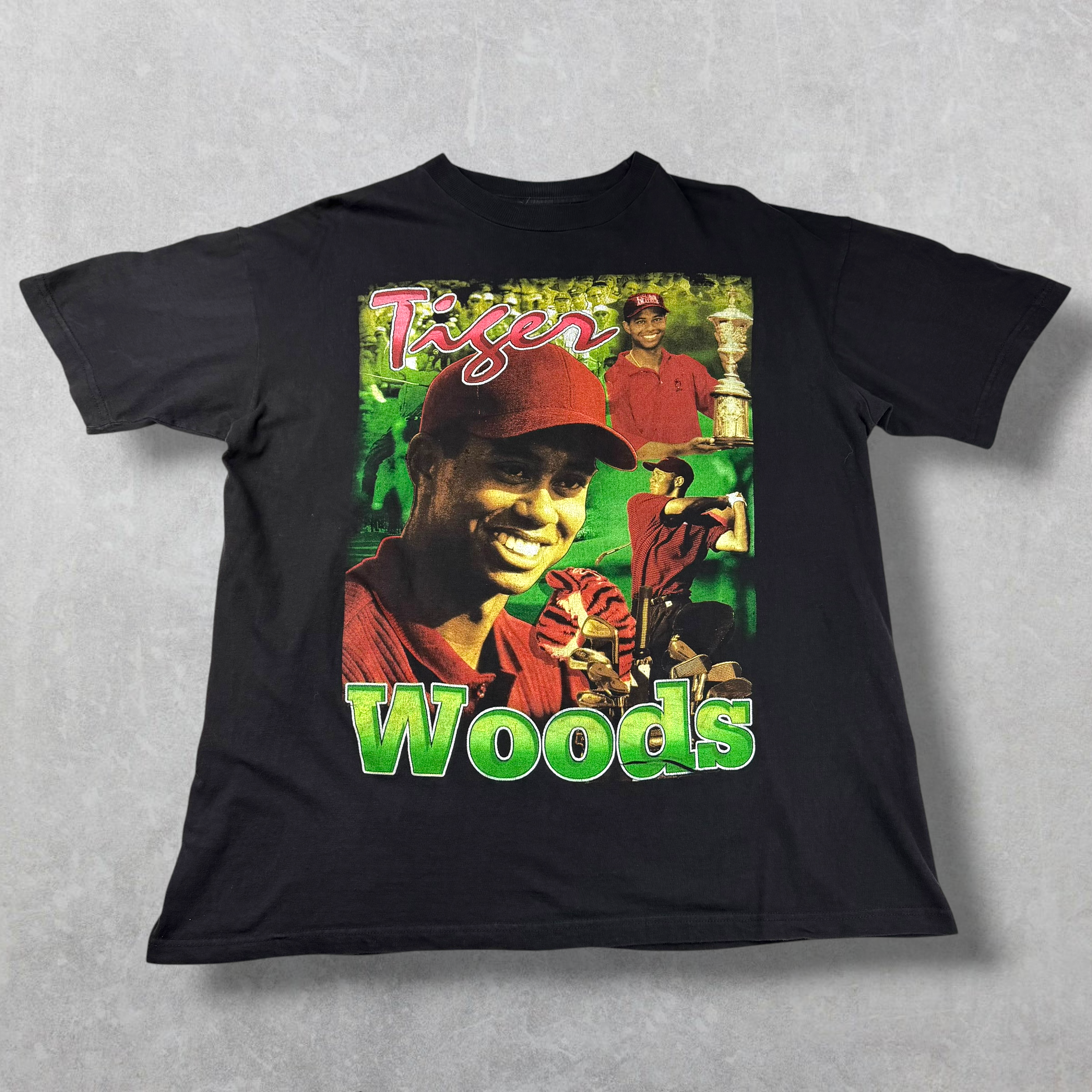 Vintage 90s Tiger Woods Bay Club Rap Tee XL