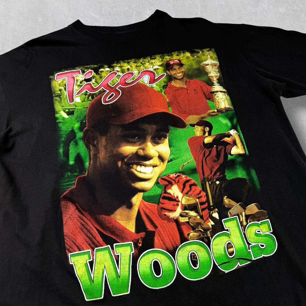 Vintage 90s Tiger Woods Bay Club Rap Tee XL