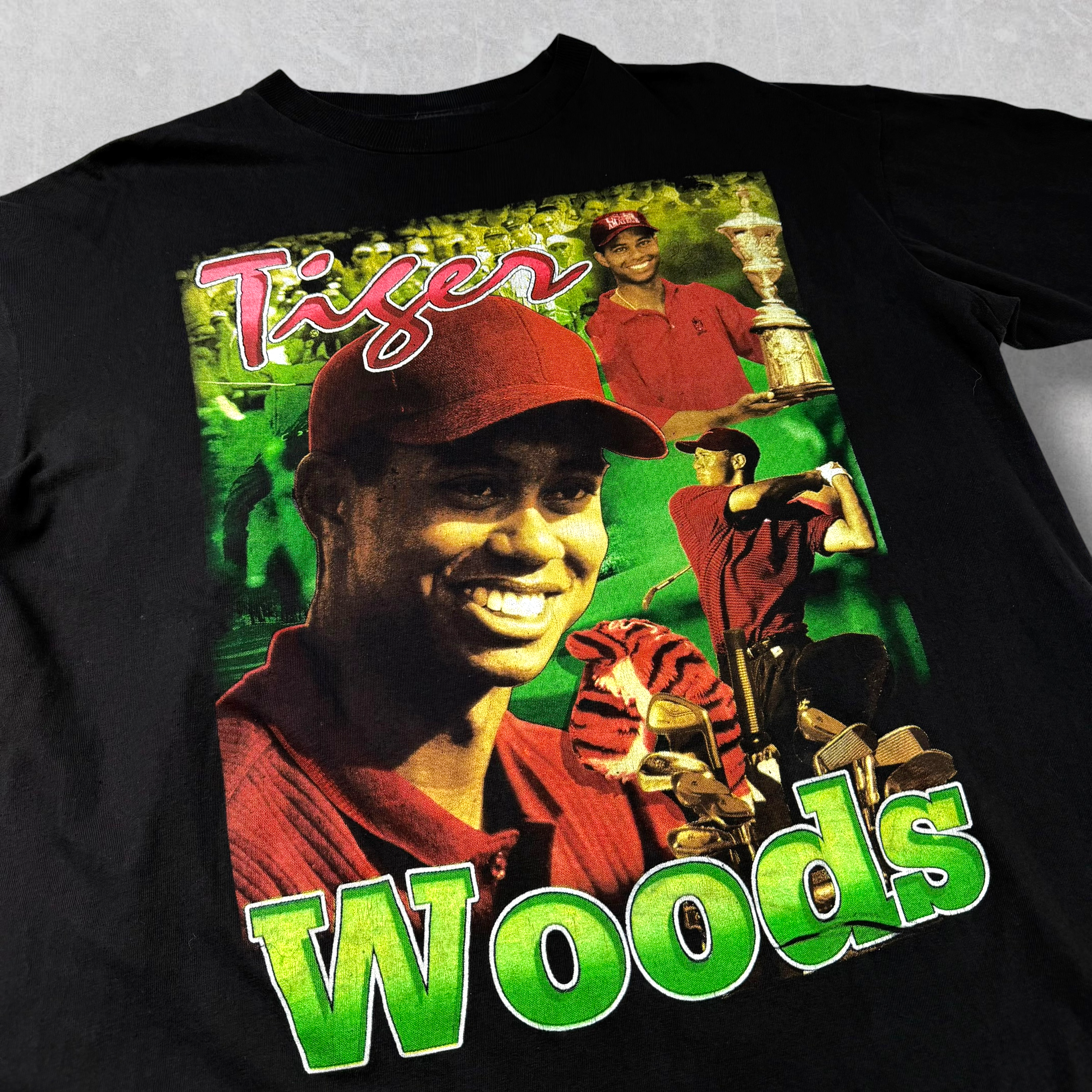 Vintage 90s Tiger Woods Bay Club Rap Tee XL