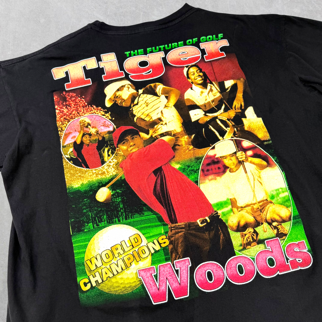 Vintage 90s Tiger Woods Bay Club Rap Tee XL