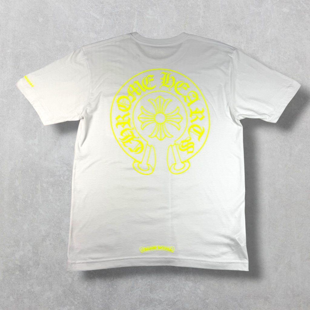 Chrome Hearts Neon Horseshoe Logo Tee White M