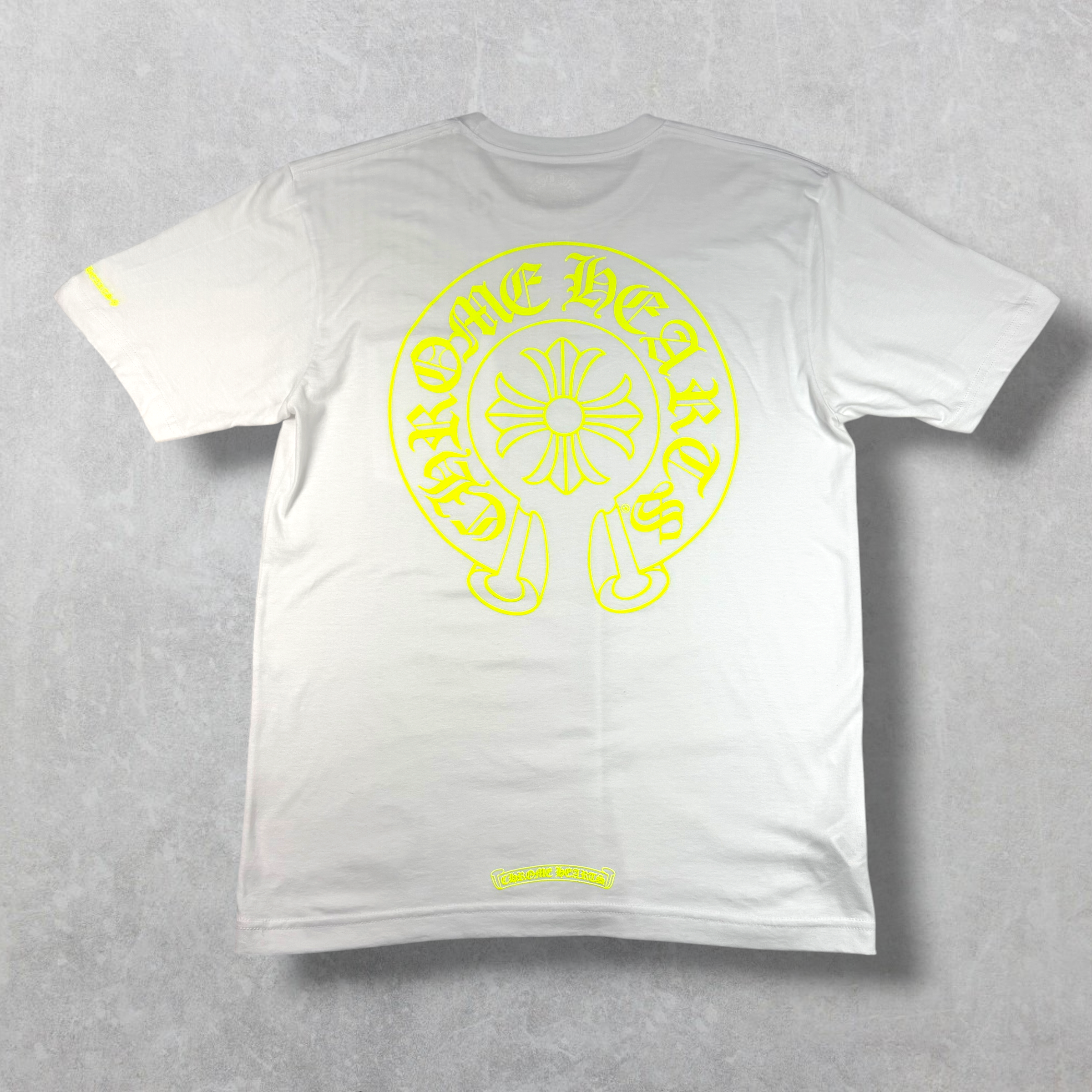 Chrome Hearts Neon Horseshoe Logo Tee White M