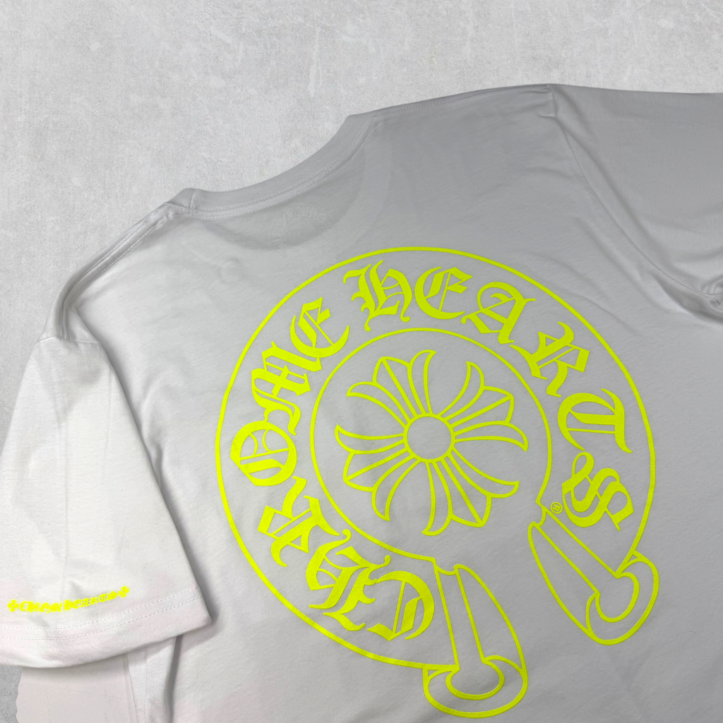 Chrome Hearts Neon Horseshoe Logo Tee White M