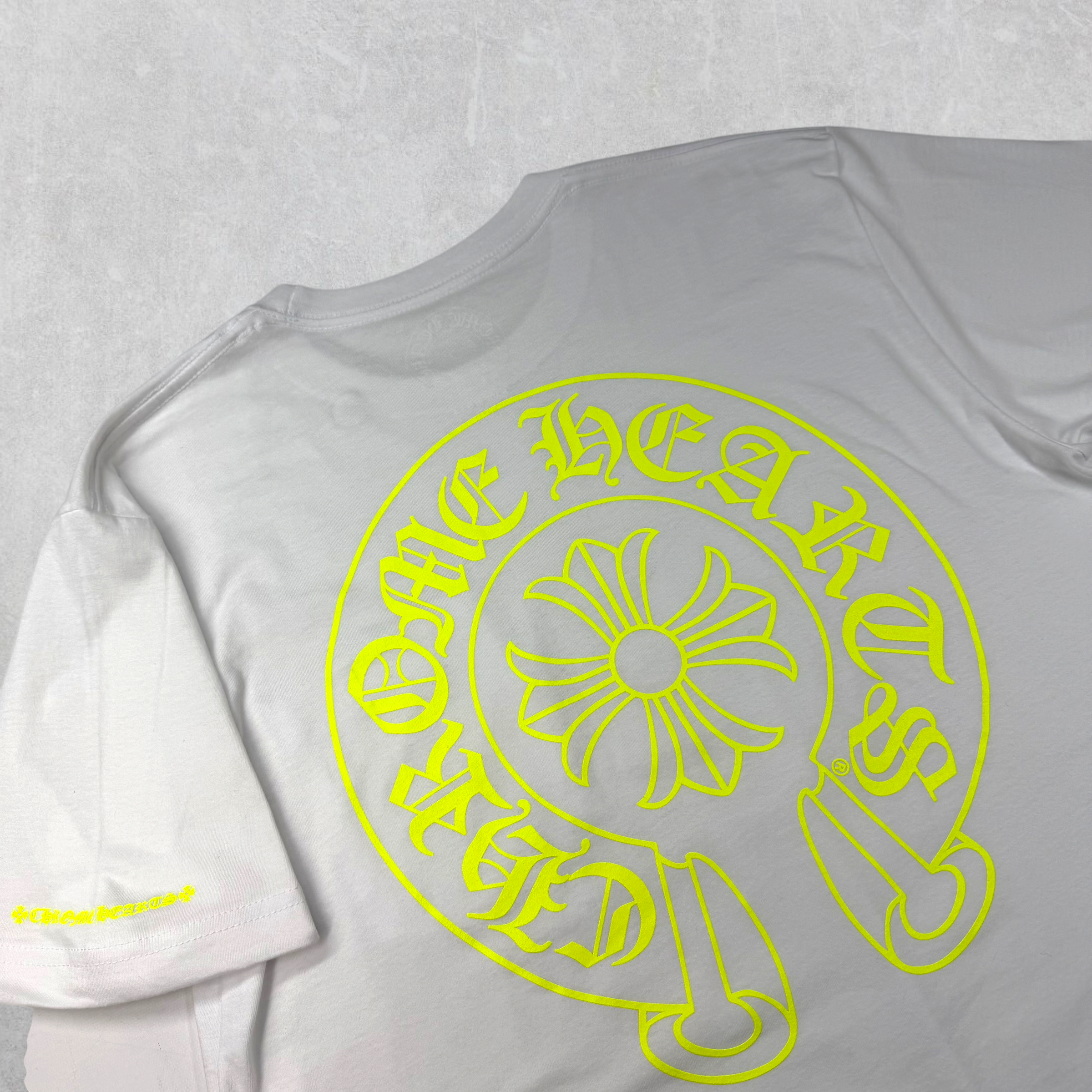 Chrome Hearts Neon Horseshoe Logo Tee White M