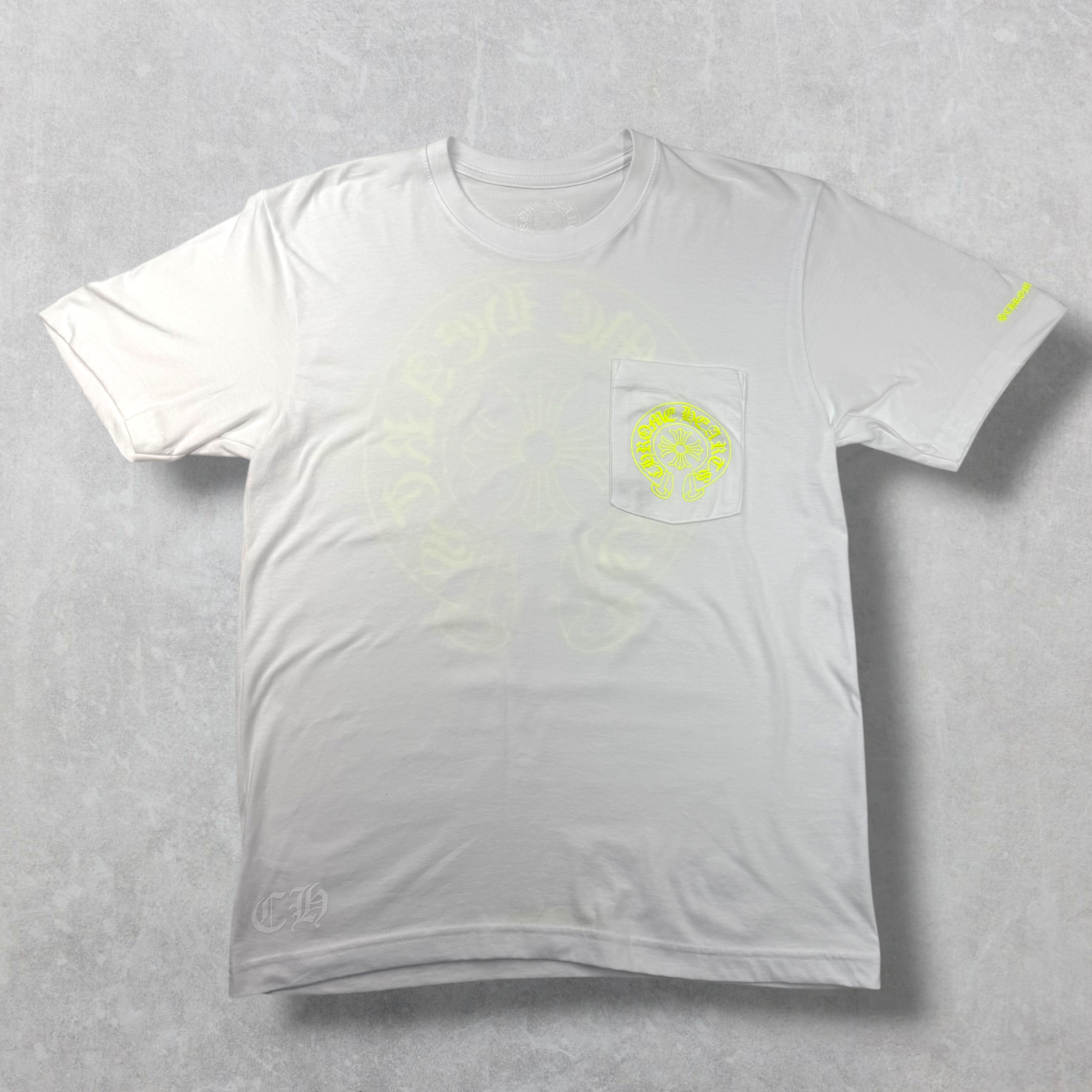 Chrome Hearts Neon Horseshoe Logo Tee White M