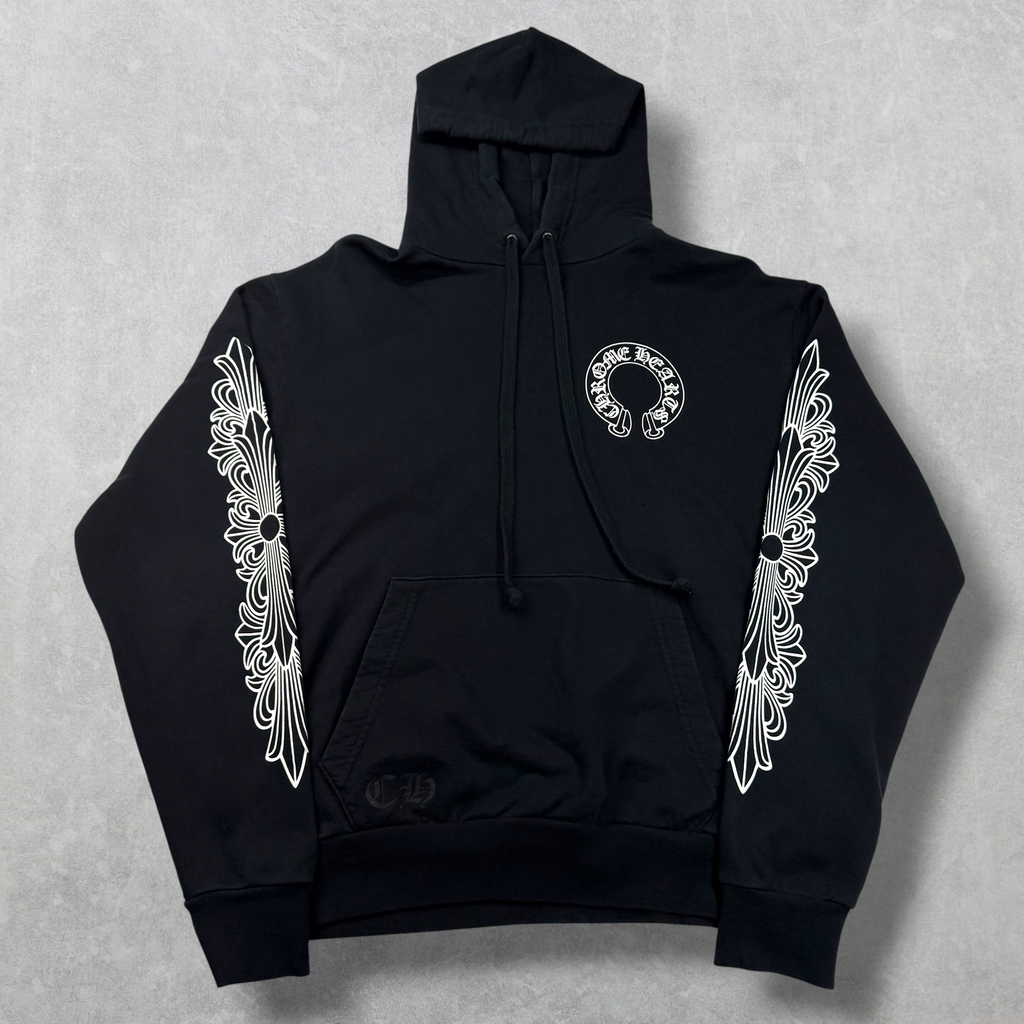 Chrome Hearts Horseshoe Floral Hoodie M