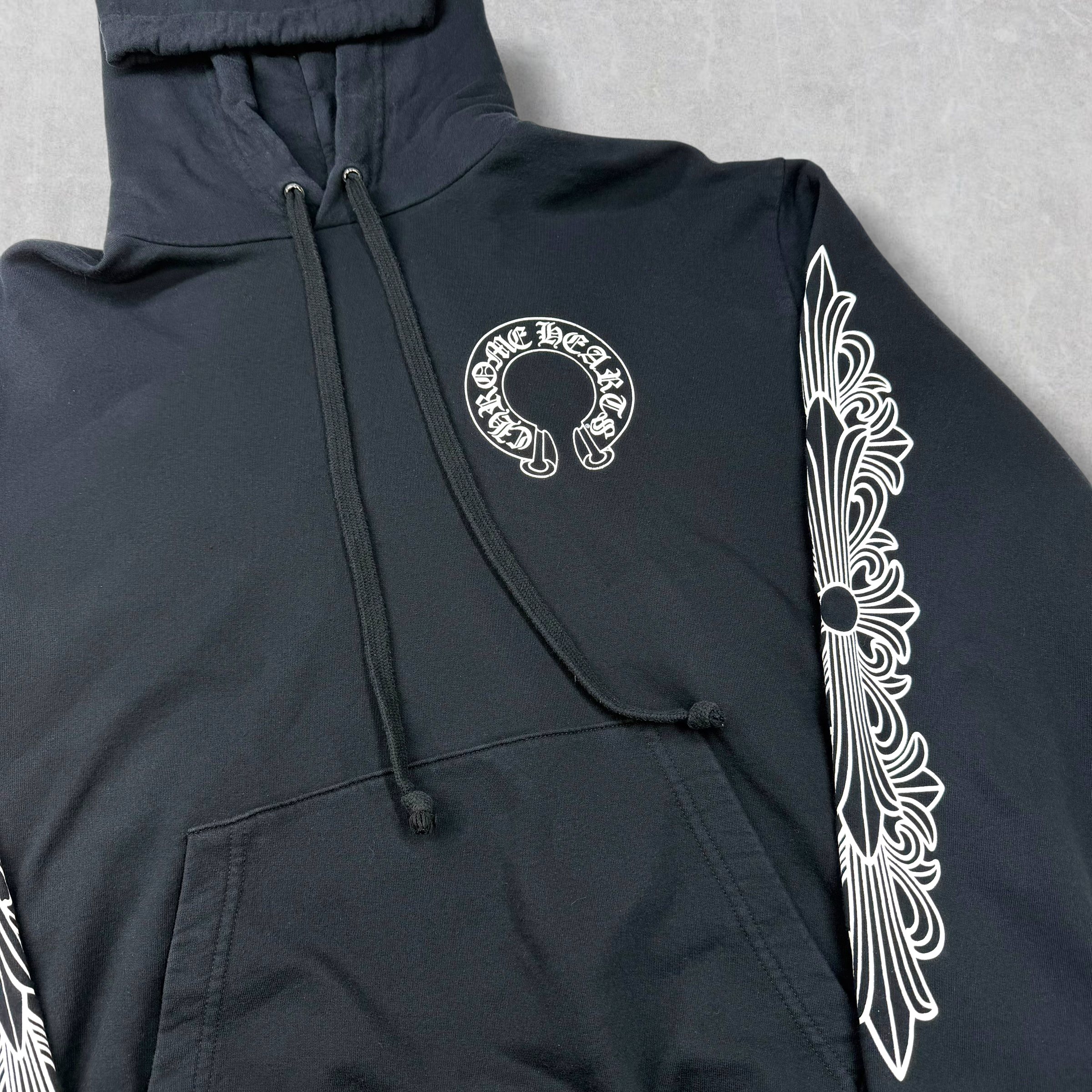 Chrome Hearts Horseshoe Floral Hoodie M