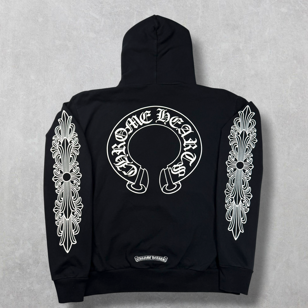 Chrome Hearts Horseshoe Floral Hoodie M