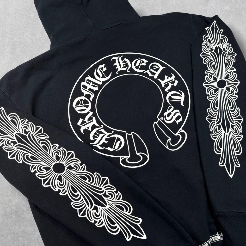 Chrome Hearts Horseshoe Floral Hoodie M