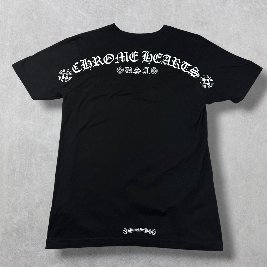 Chrome Hearts Script Logo USA Tee M