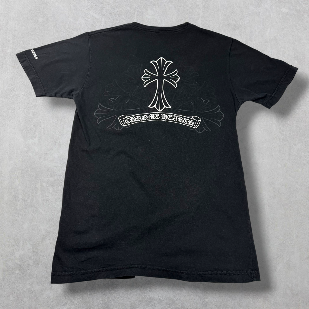 Chrome Hearts Cemetery Cross Scroll Logo Tee S