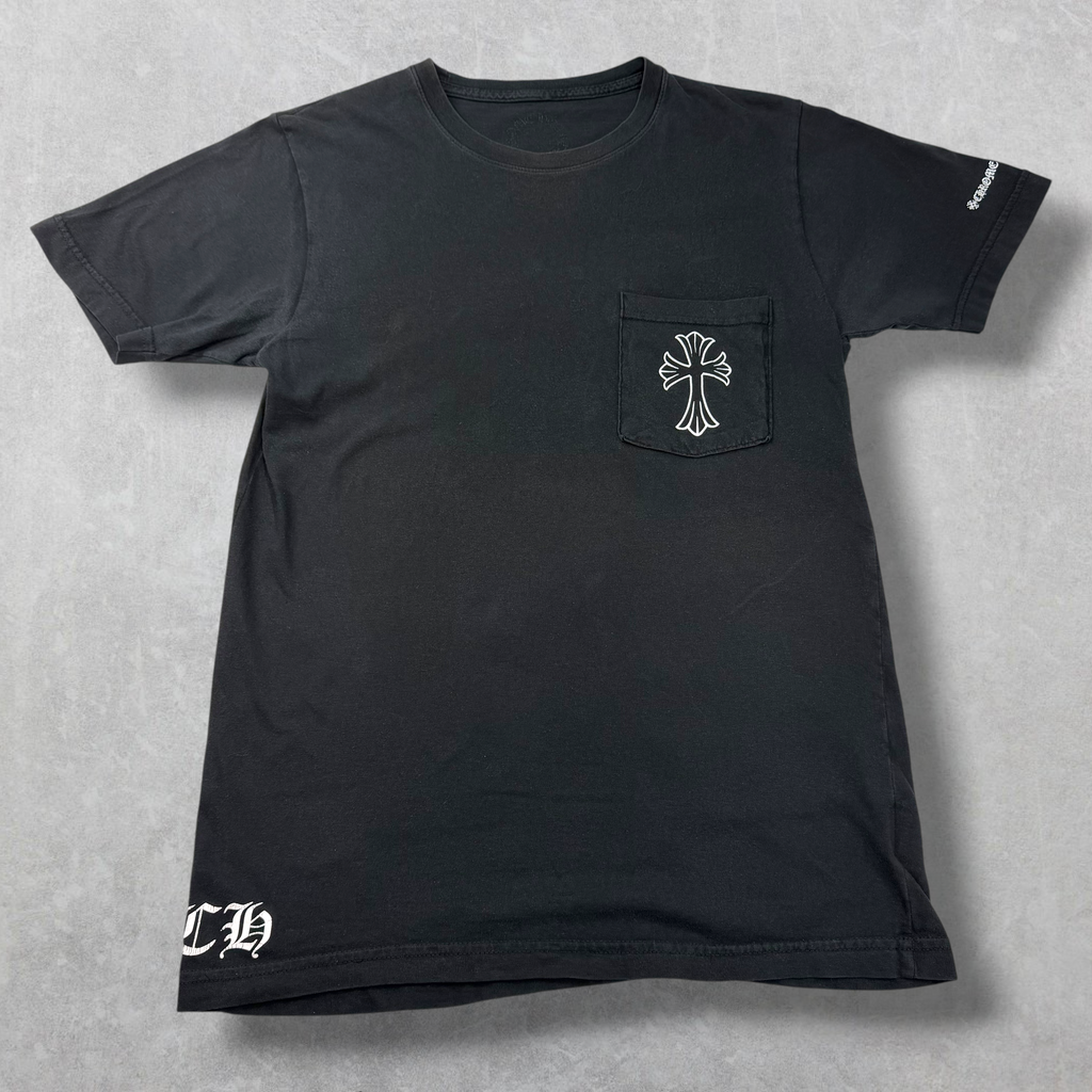 Chrome Hearts Cemetery Cross Scroll Logo Tee S