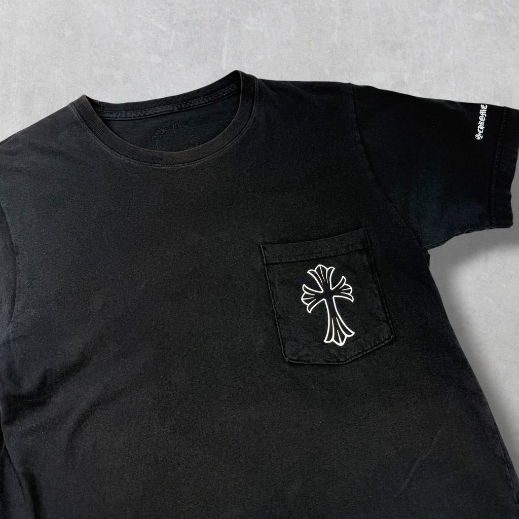 Chrome Hearts Cemetery Cross Scroll Logo Tee S