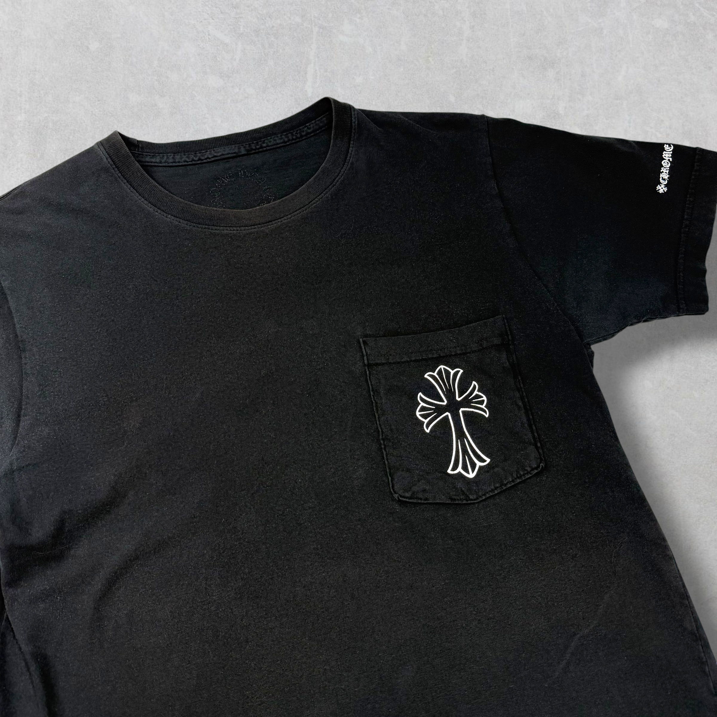 Chrome Hearts Cemetery Cross Scroll Logo Tee S