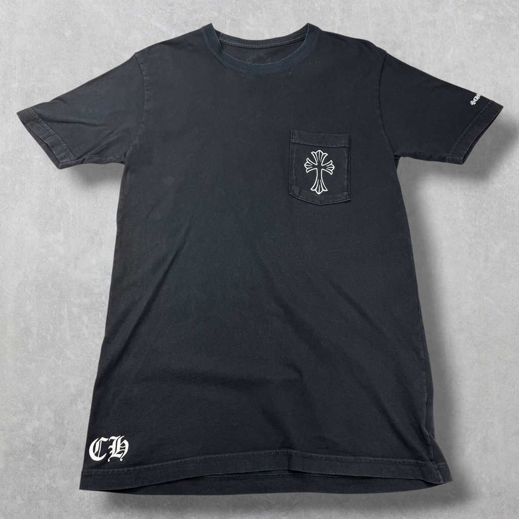 Chrome Hearts Cemetery Cross Scroll Logo Tee L